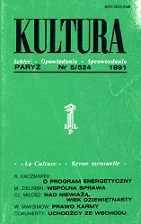 PARIS KULTURA – 1991 / 524 Cover Image