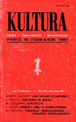 PARIS KULTURA – 1992 / 538+539 Cover Image
