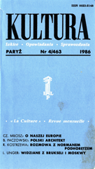 PARIS KULTURA – 1986 / 463 Cover Image