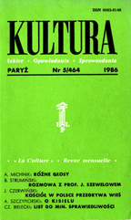 PARIS KULTURA – 1986 / 464 Cover Image