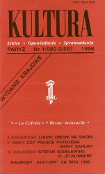 PARIS KULTURA – 1996 / 580+581 Cover Image