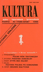 PARIS KULTURA – 1996 / 586+587 Cover Image