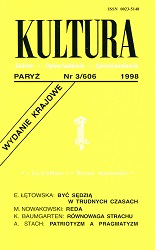 PARIS KULTURA – 1998 / 606 Cover Image