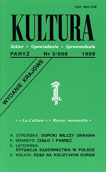 PARIS KULTURA – 1998 / 608 Cover Image