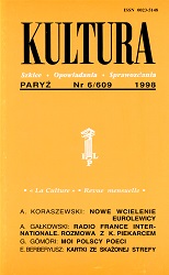 PARIS KULTURA – 1998 / 609 Cover Image