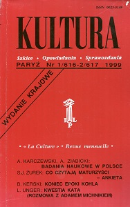 PARIS KULTURA – 1999 / 616+617 Cover Image