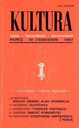 PARIS KULTURA – 1997 / 598+599 Cover Image