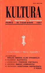 PARIS KULTURA – 1997 / 598+599 Cover Image