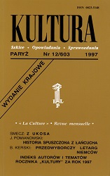 PARIS KULTURA – 1997 / 603 Cover Image