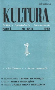 PARIS KULTURA – 1982 / 415 Cover Image