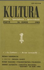 PARIS KULTURA – 1982 / 423 Cover Image