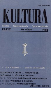 PARIS KULTURA – 1985 / 451 Cover Image