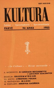 PARIS KULTURA – 1985 / 453 Cover Image
