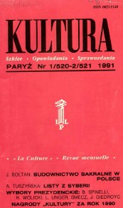 PARIS KULTURA – 1991 / 520+521 Cover Image