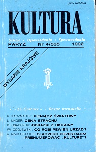 PARIS KULTURA – 1992 / 535 Cover Image