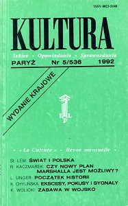 PARIS KULTURA – 1992 / 536 Cover Image