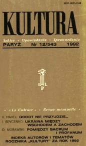 PARIS KULTURA – 1992 / 543 Cover Image