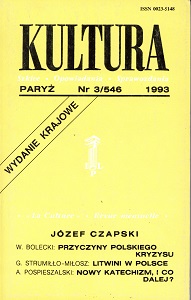 PARIS KULTURA – 1993 / 546 Cover Image