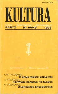 PARIS KULTURA – 1993 / 549 Cover Image