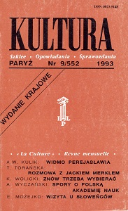 PARIS KULTURA – 1993 / 552 Cover Image