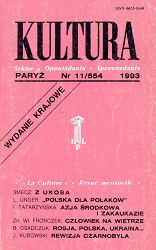 PARIS KULTURA – 1993 / 554 Cover Image
