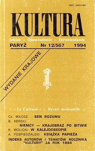 PARIS KULTURA – 1994 / 567 Cover Image