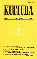 PARIS KULTURA – 1991 / 525 Cover Image