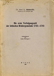 The first period of persecution of the Latvian Brethren community 1743-1745