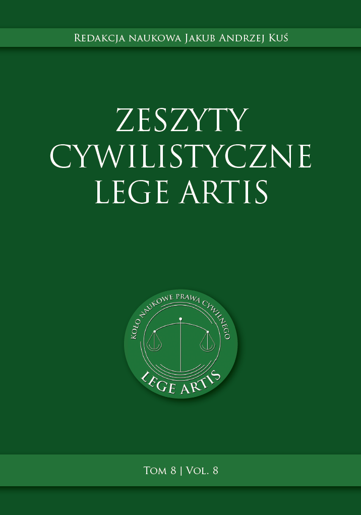Lege Artis Civil Law Journals. Volume 8 Cover Image