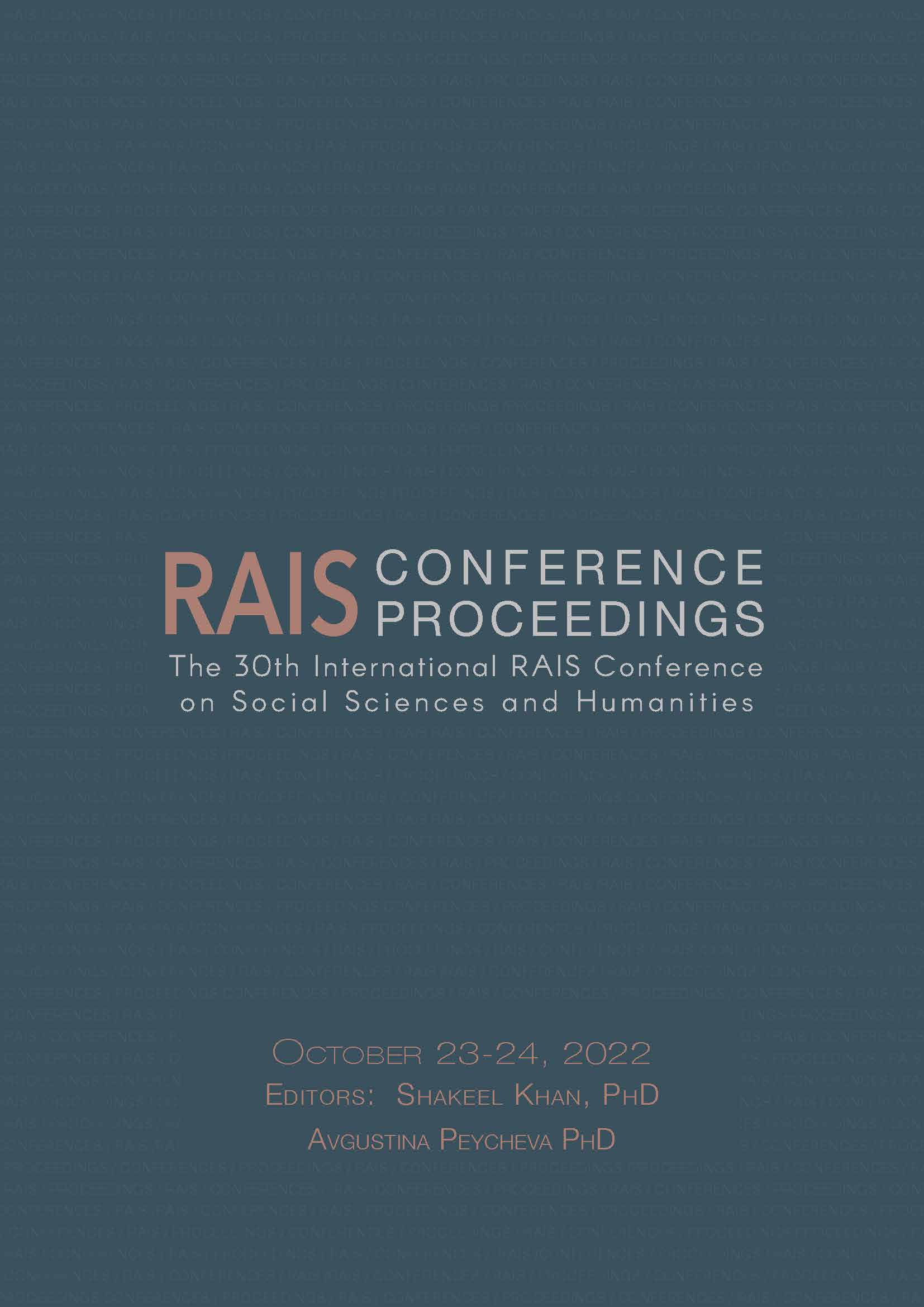 Proceedings of the 30th International RAIS Conference on Social Sciences and Humanities