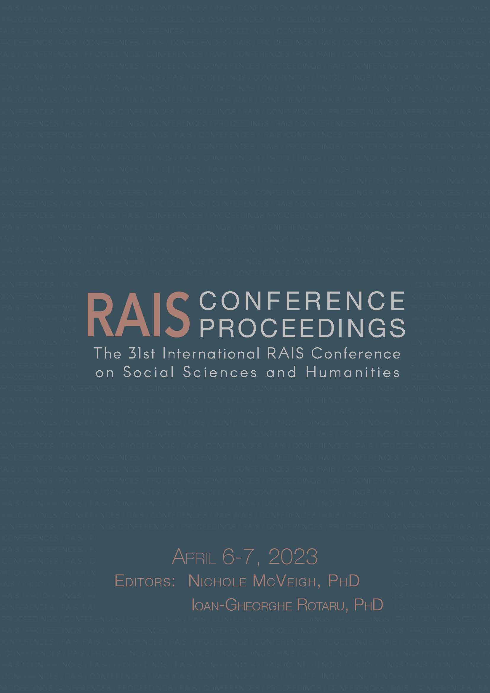 Proceedings of the 31st International RAIS Conference on Social Sciences Cover Image