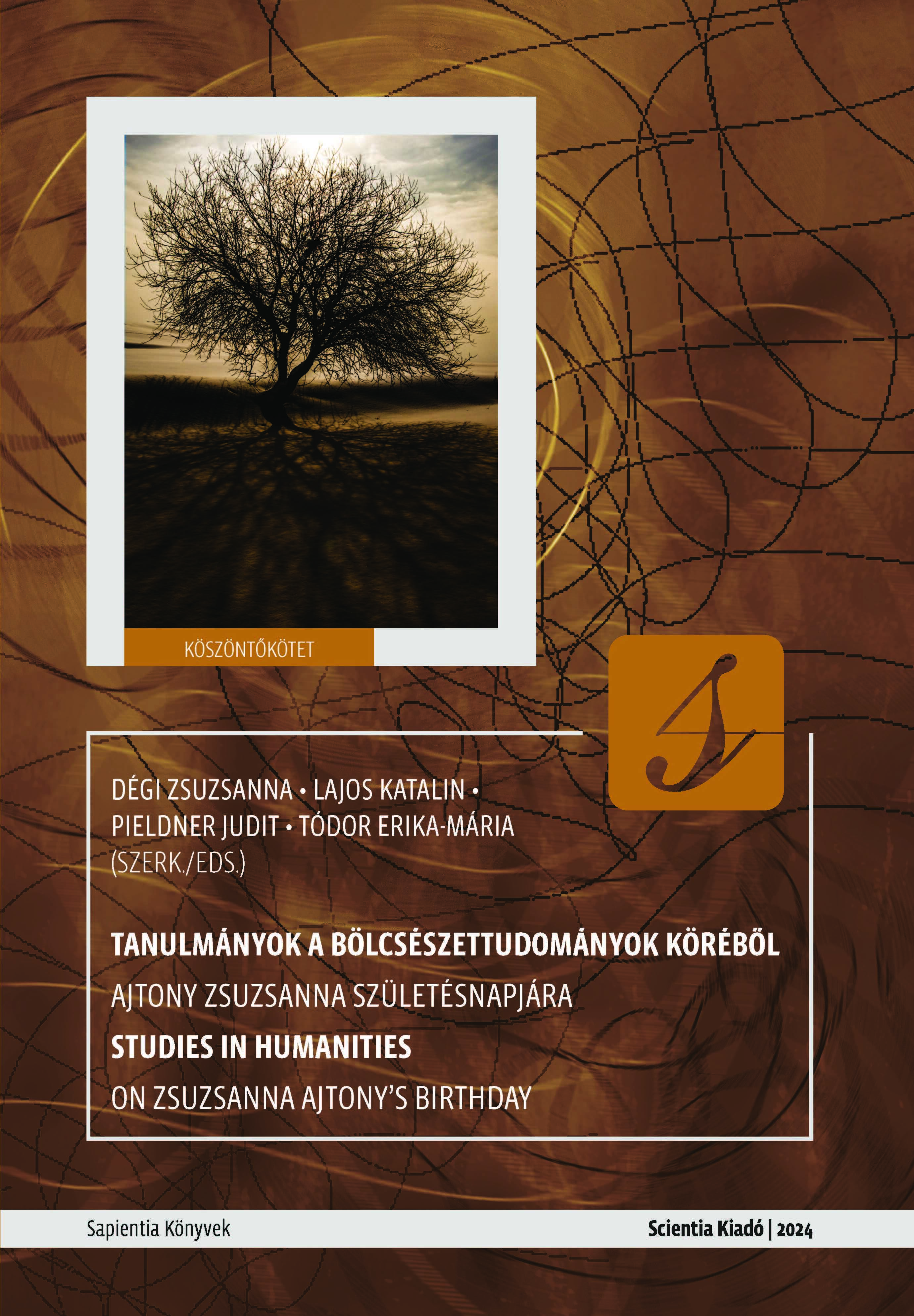 STUDIES IN HUMANITIES ON ZSUZSANNA AJTONY’S BIRTHDAY Cover Image