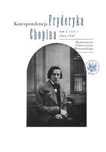 Korespondencja Fryderyka Chopina 1844–1847. Tom 3, część 2