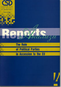 CSD-Report 04 - The Role of Political Parties in Bulgaria's Accession to the EU Cover Image