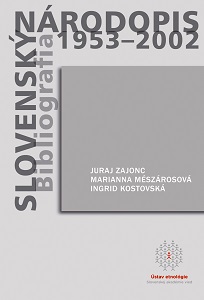 Bibliographic catalog of the magazine Slovenský národopis (1953 - 2002)