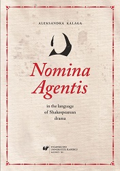 Nomina Agentis in the language of Shakespearean drama