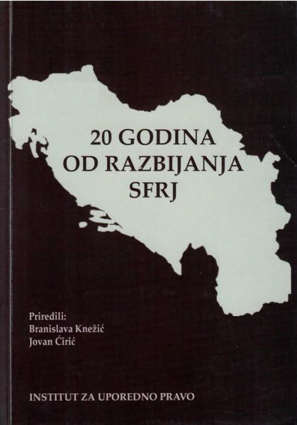 The Serbs' Position on Settlement Plans in the First Half of the 90s. XX Century. Cover Image