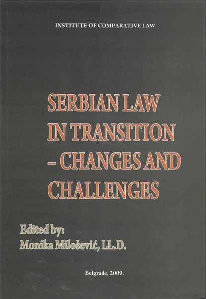 Serbian Law in Transition – Changes and Challenges Cover Image