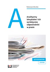 Lexical Analytes and Their Synthetic Counterparts in the Press Cover Image