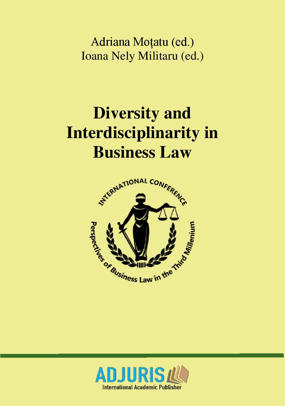 Diversity and Interdisciplinarity in Business Law Cover Image
