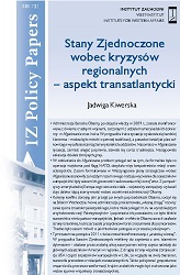 Stany Zjednoczone wobec kryzysów regionalnych – aspekt transatlantycki