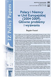 Polacy i Niemcy w Unii Europejskiej (2004-2009). Główne problemy i wyzwania