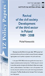 Revival of the civil society. Development of the third sector in Poland 1989 - 2008 Cover Image