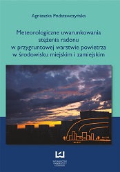 Meteorological factors of radon concentration in the near ground air layer in an urban and rural environment