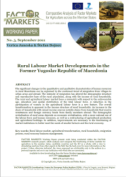 Rural Labour Market Developments in the Former Yugoslav Republic of Macedonia