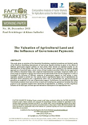 The Valuation of Agricultural Land and the Influence of Government Payments