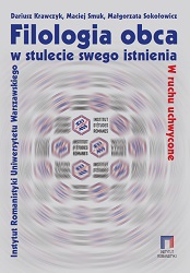 Philology on its 100th anniversary. Institute of Romance Studies of the University of Warsaw. Captured in motion Cover Image