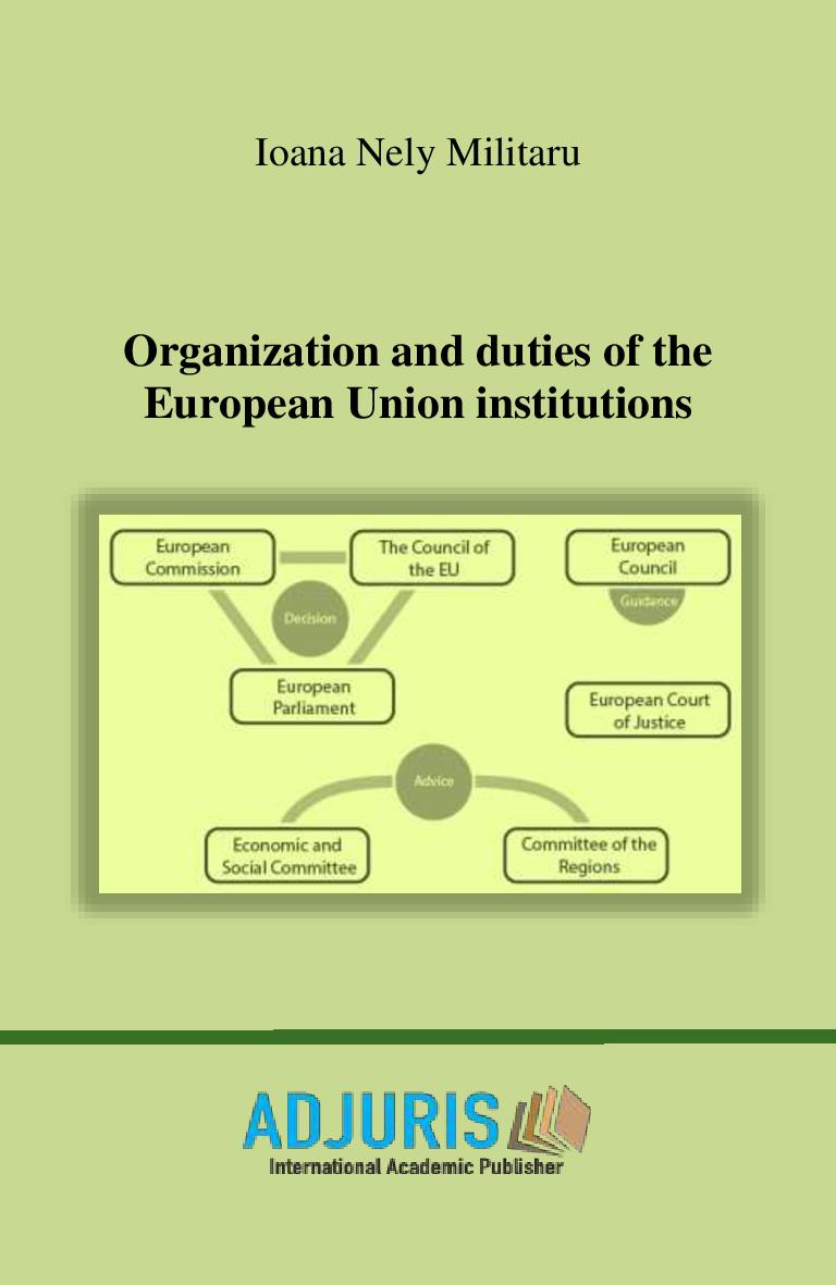 Organization and duties of the European Union institutions Cover Image