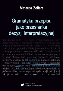 The grammar of a regulation as a premise of an interpretation-related decision Cover Image