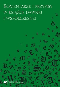 About Annotations on Technique in the Polish Books of Poetry from the Second Half of the 18th Century Cover Image